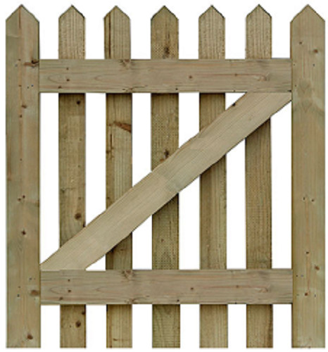 Garden cottage picket gate - cottage,