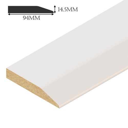 Skirting board white primed - ,