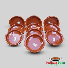 Set of 10 x 18cm Spanish Terracotta Tapas Dishes / Cazuelas