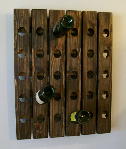 Riddling rack wine - wine, wood