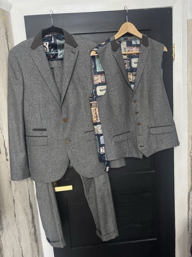 Next grey wool three piece - next,