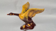 Blue Mountain Canada Pottery Goose Figurine Harvest Gold drip Glaze  14 cm  high