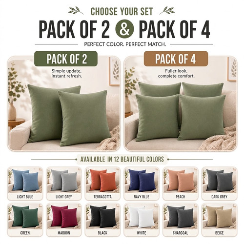 Plain dyed cushion - plain, 2,4
