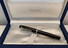 RARE! 1st edition Pelikan M481 Fountain pen, black, OB nib, green ink window