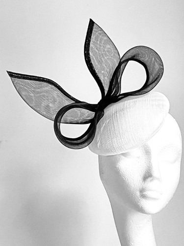 White and black coctail hat - and,