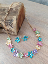 Enamel Flower Jewellery Set