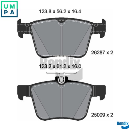 Brake pad set - disc,