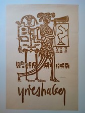 Hap Grieshaber Original Woodcut Signed Circa 1966 Woodcut 