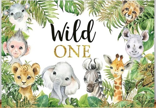 Safari backdrop wild one - safari,