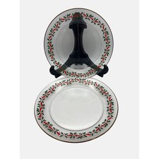 2 Clear Glass Christmas Salad