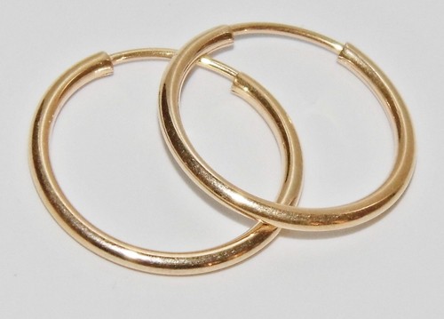 9ct gold sleeper hoop earrings - sleeper,