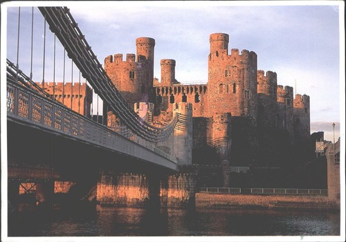 Conwy castle wales postcard - castle,