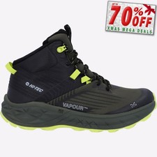 Hi-Tec Fuse Trail Mid WATERPROOF Mens Outdoor Walking Trail Boots Black
