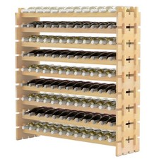 COSTWAY 108 Bottles Wine Rack 9-Tier Stackable Wine Storage Stand