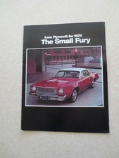 1975 Plymouth Fury Fury Custom Fury Sport & Road Runner advertising booklet - --