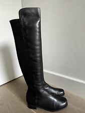 Stuart Weitzman Classic 50/50 Boot Black Nappa Size 6, EU 39