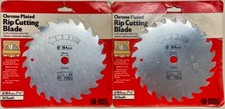 B & D A7576 Chrome Plated Rip Cutting Saw Blades  184mm 7.25" 24 Teeth SET OF 2
