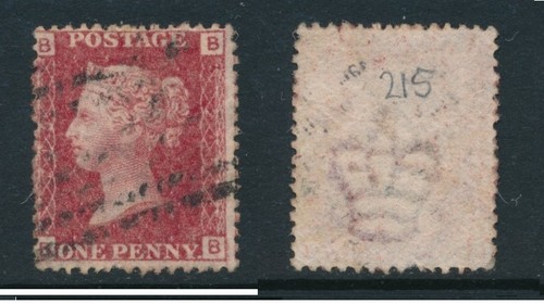 1864 penny red sg43 plate - 1864, sg43,