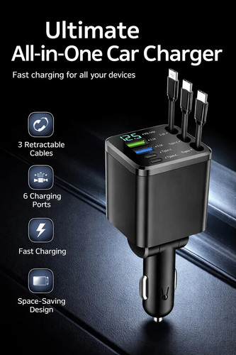 Retractable car charger - in,