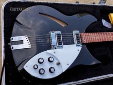 ♚CLEAN♚2002 Rickenbacker 330-6♚23 Yrs Old !♚ CLASSIC JETGLO ♚Pro Set Up♚OHSC♚360