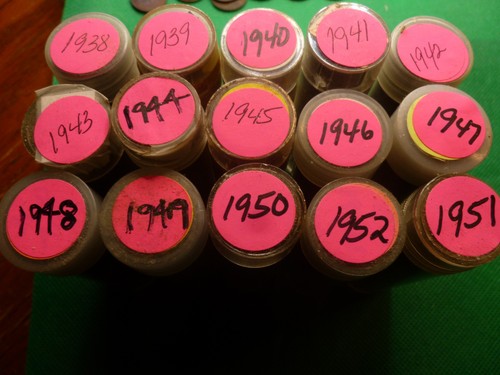 750 coin roll set 1938 - coin,