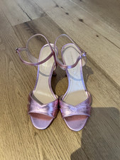 Nicholas Kirkwood Pink Metallic High Heeled Party Sandals Size 37 Worn Once