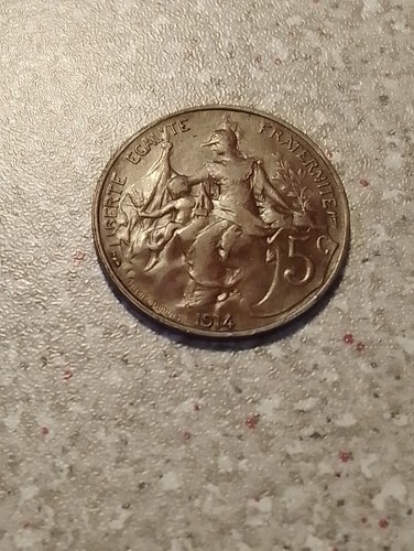 1914 french centimes coin - 1914,