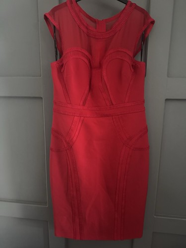Karen millen red - millen, embroidered