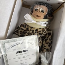 Vintage The Ashton Drake Galleries 'Little Ubu' Monkey Doll With Certificate