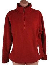 Musto Orange Red Beige 1/2 Zip Women's Fleece Size 14