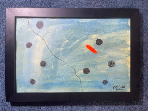 Joan miro oil painting framed - oil,