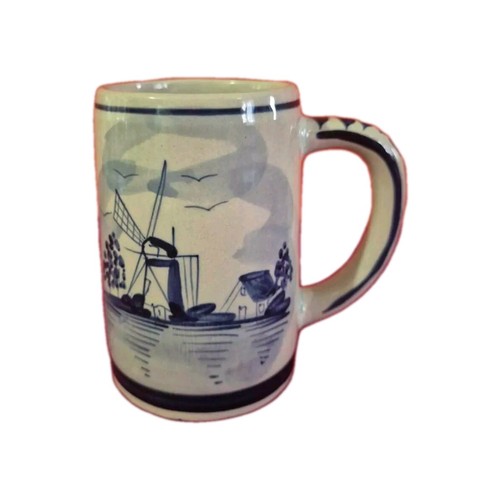 Delft mug blue hand painted - hand,