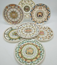 X7 Wedgwood Annual Calendar Plates 1977-1983 Series 10" Diameter Made in England