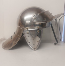 Wearable Replica Medieval Style Lobster-Tail Pot Battle Helmet Reenactment LARP
