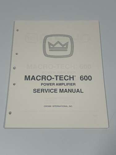 Crown macro tech 600 - crown, macro-tech