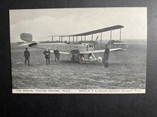 Mint RPPC Postcard Airplane Bristol Tractor Biplane 70 HP Salisbury Plain