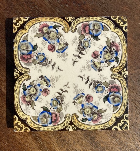 Pair antique victorian floral - pair,