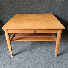 Mid-Century Myer Teak Low Coffee Table Square Side Table Scandi Danish Style