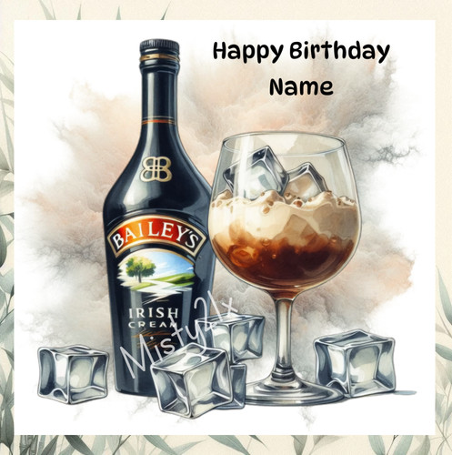 Personalised baileys greeting - personalised,