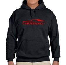 1970 Ford Mustang Fastback Classic Black Hoodie Sweatshirt FREE SHIP