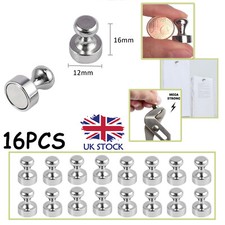 16 Metal Push Pin Magnets
