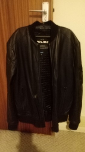 Black leather jacket mens size - black,