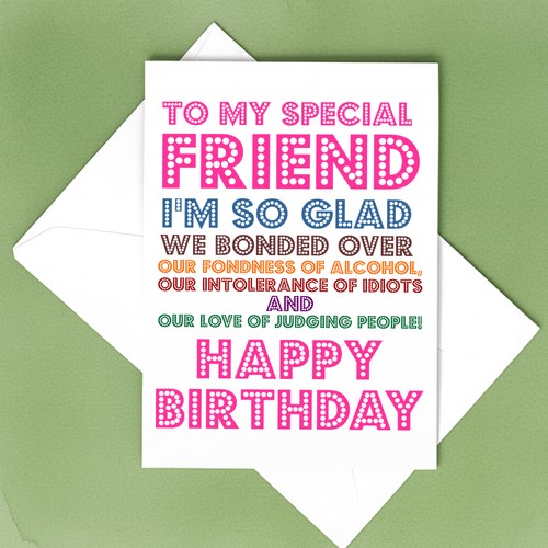 Funny special friend birthday - friend,