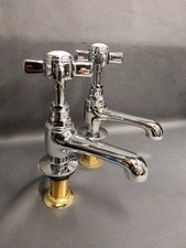 CHROME BATHROOM BASIN TAPS, NEW OLD STOCK