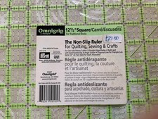 Omnigrip 12 1/2” Square Non-slip Ruler For Quilting,sewing & Crafts