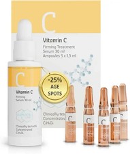 Vitamin C Firming Treatment Set - 30ml Serum & 5x Ampoules for Glowing Skin Gift