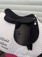 14.5 Thorowgood T4 Non Adjustable Saddle Black 9Inch  D To D Wide
