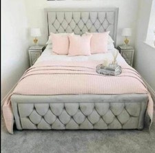 Ottoman Bed Frame Velvet Gas