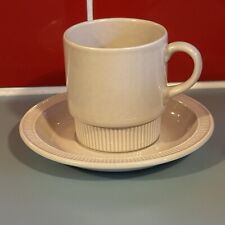 Poole Parkstone Colours Cup & Saucer Cream Colour  Poole Pottery