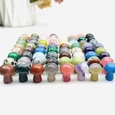 Mini Crystal Mushrooms Healing Gem Natural Stone Agate Quartz Tumble Gemstone
